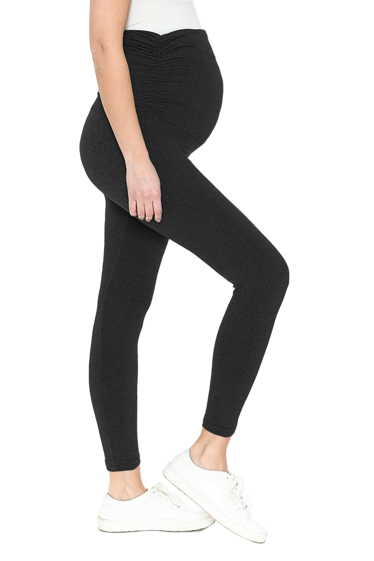 Maternity 1pc Wide Waistband Solid Leggings